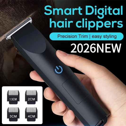 2026 New Electric Hair Clipper Hair Trimmer for Men Body Groomer & Pubic Waterproof Hair Trimmer Replaceable Ceramic Blade