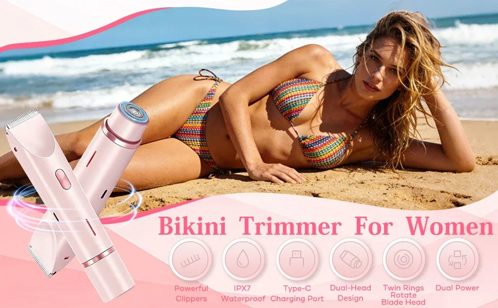 Women's 2-in-1 Trimmer | Waterproof Dual Head