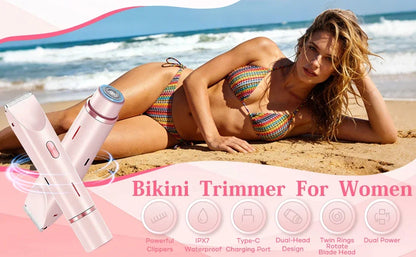 Women's 2-in-1 Trimmer | Waterproof Dual Head