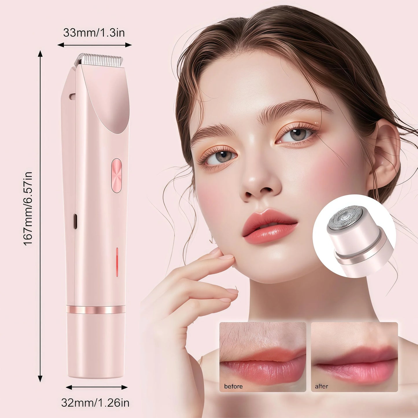 Women's 2-in-1 Trimmer | Waterproof Dual Head