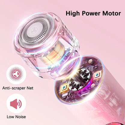Dual-purpose Female Hair Trimmer 2-IN-1 Electric Shaver &  Hair Clipper For Women Facial Leg Bikini Body Painless Hair Remover