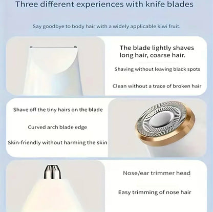 Women's Electric Bikini, Face & Body Shaver | Waterproof | Painless