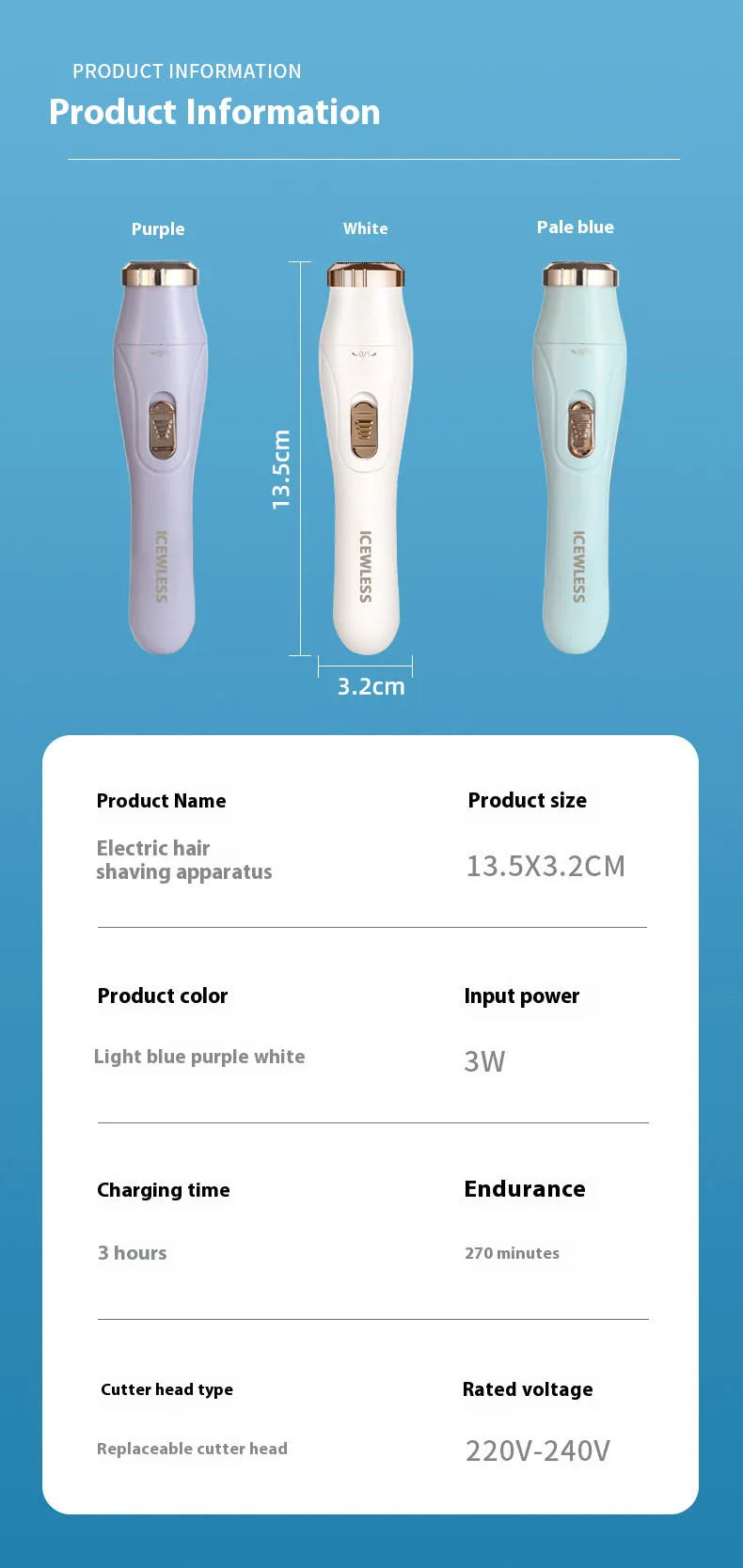 Women's Electric Hair Trimmer | Face, Body & Bikini