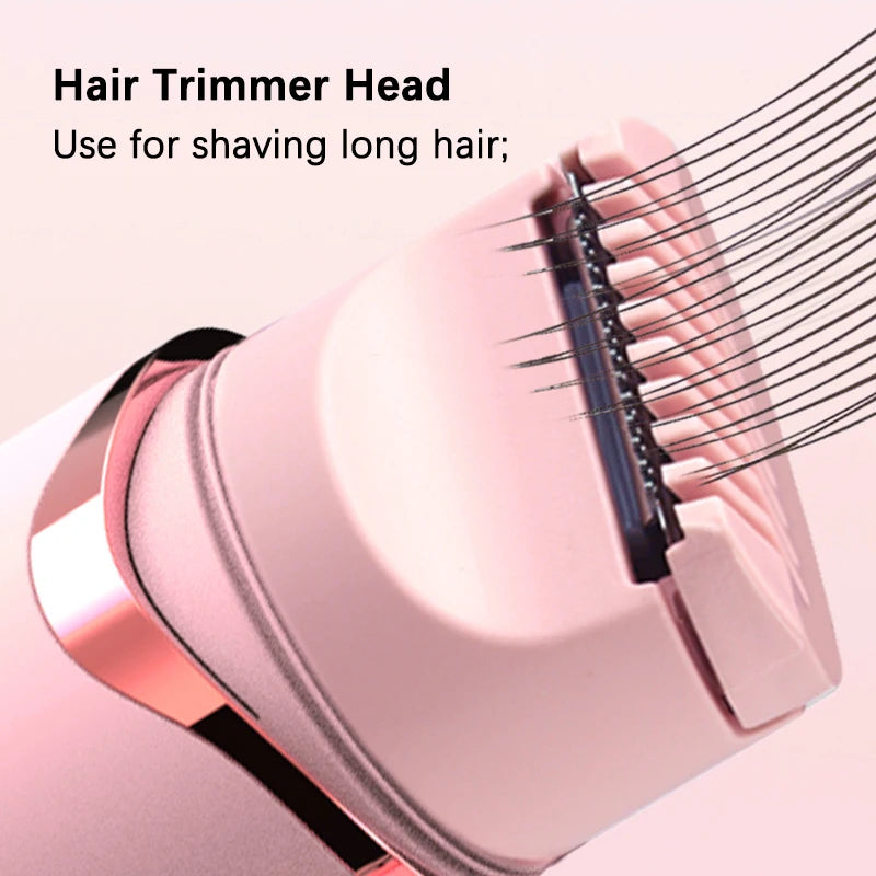 Dual-purpose Female Hair Trimmer 2-IN-1 Electric Shaver &  Hair Clipper For Women Facial Leg Bikini Body Painless Hair Remover
