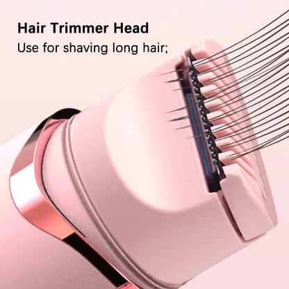 Dual-purpose Female Hair Trimmer 2-IN-1 Electric Shaver &  Hair Clipper For Women Facial Leg Bikini Body Painless Hair Remover