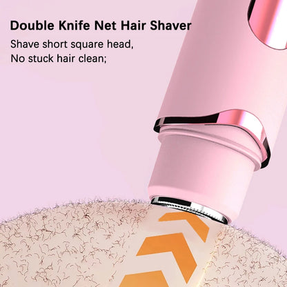 Dual-purpose Female Hair Trimmer 2-IN-1 Electric Shaver &  Hair Clipper For Women Facial Leg Bikini Body Painless Hair Remover