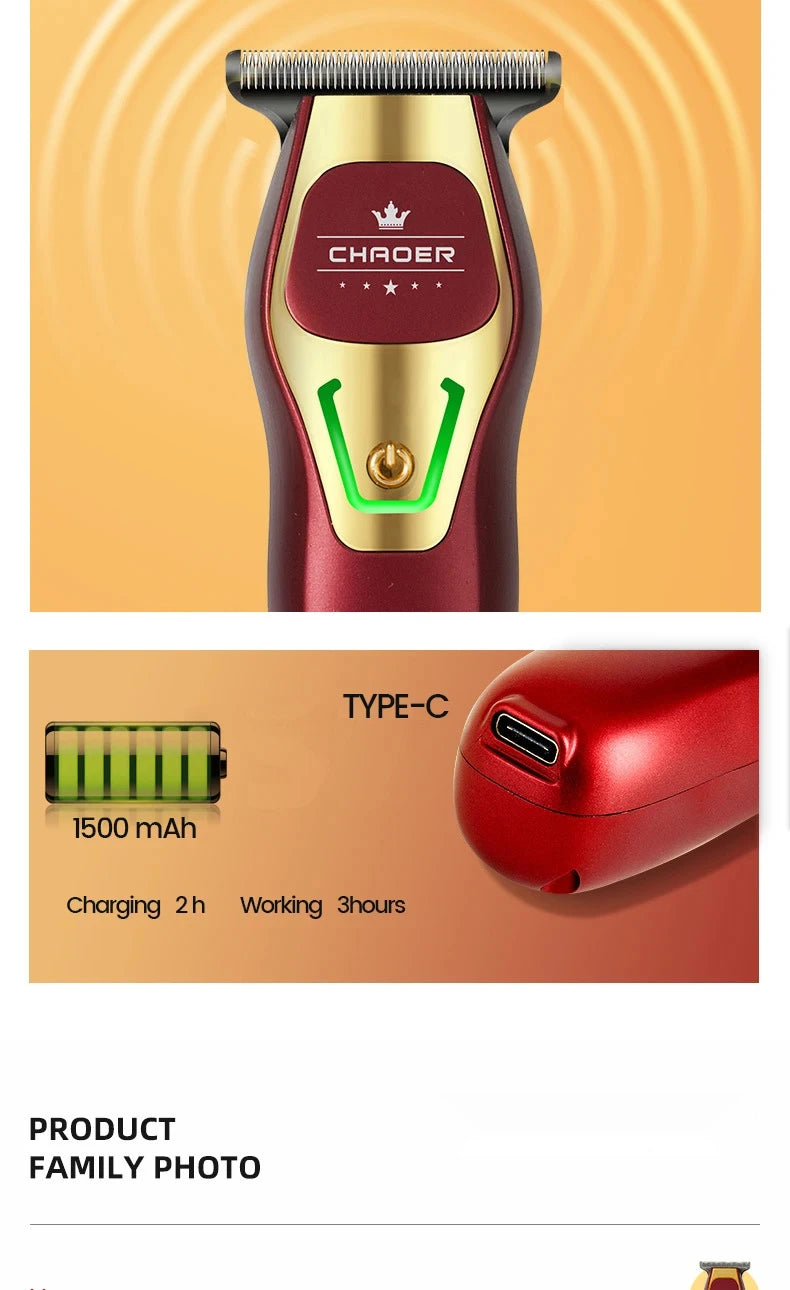 Mini Electric Hair Clipper | Rechargeable Professional Barber Trimmer