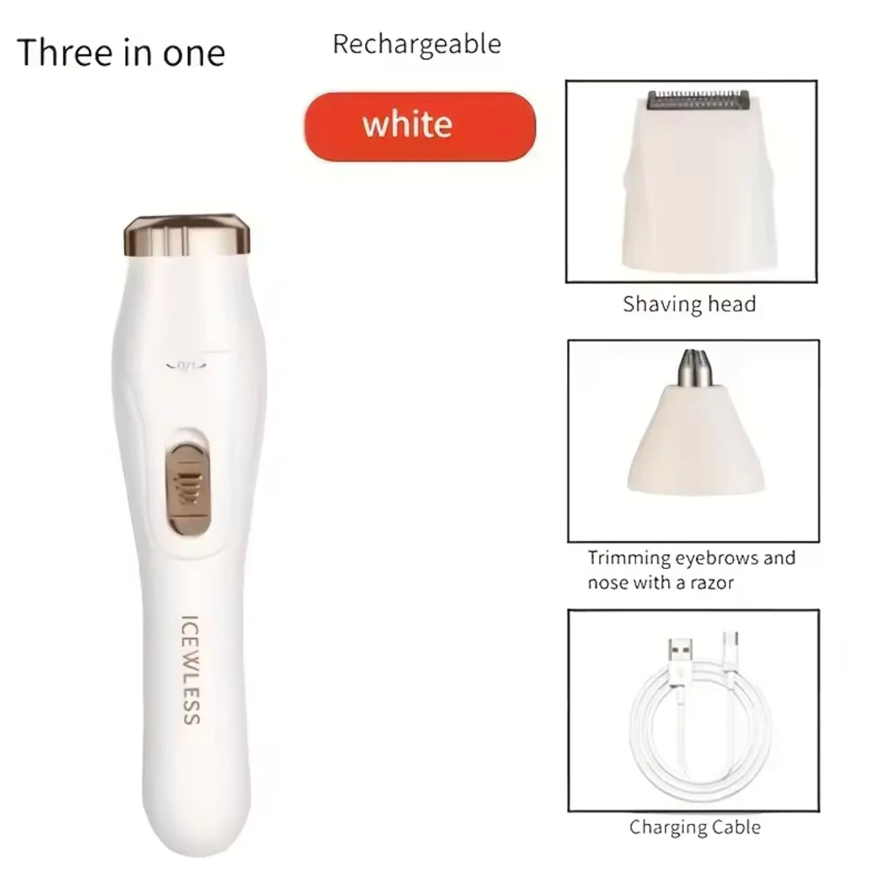 Women's Electric Bikini, Face & Body Shaver | Waterproof | Painless