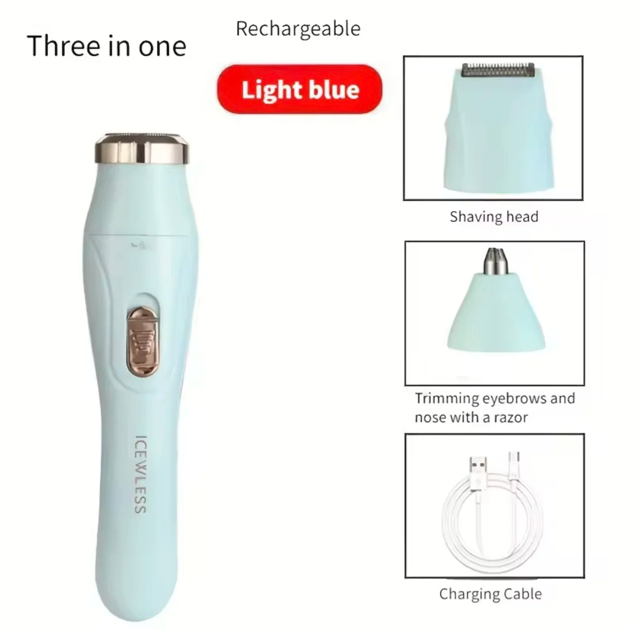 Women's Electric Bikini, Face & Body Shaver | Waterproof | Painless