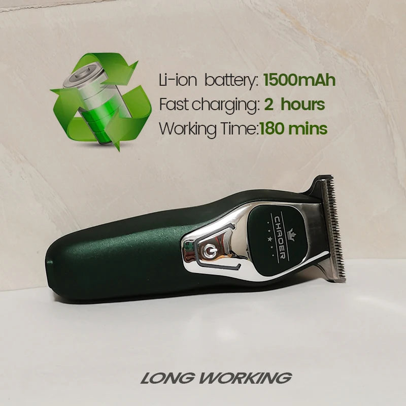 Powerful Professional Hair Trimmer Men 0 MM T Blade Electric Clipper Rechargeable Barber Haircut Machine Beard Trimmer Shaver